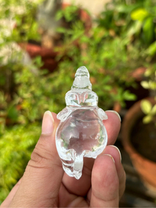 Hand Carved Clear Quartz <b>Elephant</b> Statue Natural Crystal Lucky Figurine Feng Shui REIKI OEM ODM Wholesale - Product Image 6