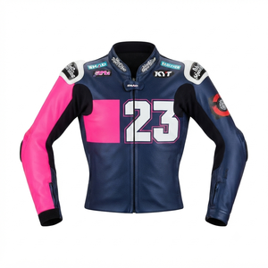 Men’s Cowhide Leather <b>Racing</b> <b>Jacket</b>/Chaqueta MotoCP Style CE Level 2 Armor Motorcycle Track Riding Protective Gear CE - Product Image 1