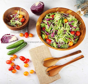 ชามสลัดทำจากไม้ราคาถูกต่อรองได้ - Product Image 4