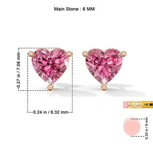 Heerani Jewels Natural 925 Sterling Silver Classic Stud Vermeil Rose Gold Unisex Engagement Wedding <b>Earrings</b> IGI Certified Claw - Product Image 6