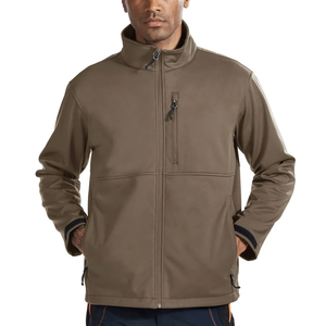 เสื้อแจ็คเก็ตกันน้ำกันลมแบบซอฟต์เชลล์สำหรับผู้ชาย น้ำหนักเบา สไตล์ทหาร คอสูง มีกระเป๋าซิป - Product Image 1