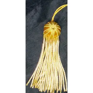 Wholesale Doctoral Tam Graduation Honor Tassel in Gold & Silver or in Any Silk Colors in Single Customized High Quality Metallic