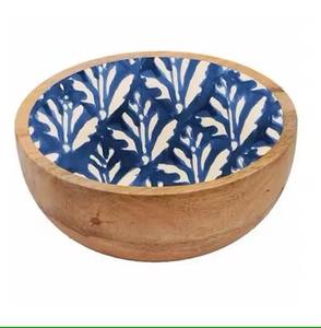 Tazón de servir de madera hecho a mano y ecológico para el hogar, restaurantes y hoteles, suministrado por madiha art and crafts. - Product Image 6