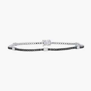 Black Diamond Tennis <b>Bracelet</b> Wholesale Custom 14k 18k Gold Emerald Cut Green Moissanite Accent Prong Set Link Band Manufacturer - Product Image 3