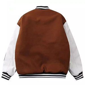 Veste bomber universitaire vintage en laine pleine pour femme, style crop top, haute qualité, pour l'école et le collège - Product Image 2