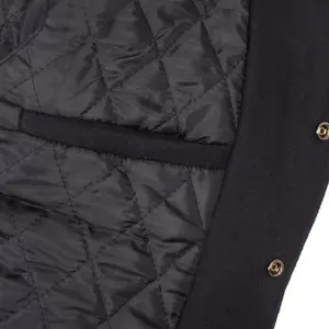 Blouson de baseball streetwear en laine imperméable grande taille pour homme et femme, personnalisé, style universitaire, avec broderie frontale - Product Image 4