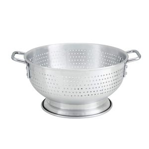 Metal Colander with Base Stainless Steel Strainer Basket Kitchen Food Washing Draining Bowl <b>Vegetable</b> Fruit Pasta Rice Noodle - Product Image 1
