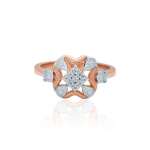 Bague élégante pour femme en or rose 14 carats, poids 3,290 grammes, taille standard, bijoux en or de qualité supérieure pour les commerces de détail de bijoux. - Product Image 3