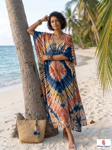 Women Stylish Printed <b>Kaftan</b> Dress Loose Fit Beach Wear Soft Fabric <b>Summer</b> Resort Cover Up Island Vacation Bulk Supply - Product Image 5