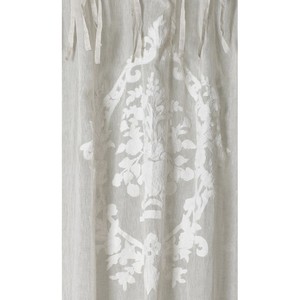 Custom Wholesale Quang Thanh Embroidery Modern Flower Basket <b>Curtain</b> Blackout High Shading <b>Curtain</b> Linen Ribbon Full Sizes Door - Product Image 2