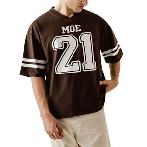 Maillots de football américain pour hommes en gros, personnalisés, en mesh, à manches courtes, avec impression de numéro, coupe oversize, style streetwear, OEM - Product Image 1