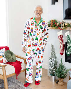 Custom <b>Christmas</b> <b>Family</b> <b>Pajama</b> Set 100% Polyester Casual <b>Matching</b> Holiday Sleepwear Gingerbread Print <b>Family</b> Clothing Collection - Product Image 2