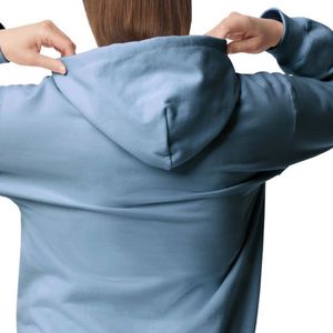 Light Blue Womens Pullover Hoodie <b>Long</b> Sleeve Fleece <b>Sweatshirt</b> Kangaroo Pocket Casual Customized Logo Wholesale Hooded Top - Product Image 6