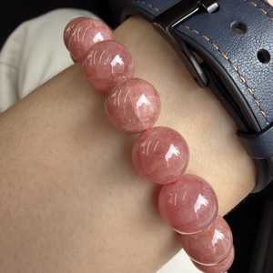 Natural Rhodochrosite Beaded Bracelet Icy <b>Pink</b> Crystal <b>Healing</b> Love Stone Attract Soulmate Boho Jewelry Gift For Her - Product Image 3