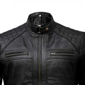 Chaqueta de cuero nueva, moderna y elegante, de buena calidad, la más vendida, al precio más bajo, nuevo diseño, 100% cuero puro, precio al por mayor. - Product Image 3