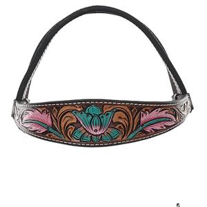Personnalisé 100% Western Horse Floral Peint À La Main Headstall & Collier De Poitrine En Cuir Tack Set Bonne Qualité - Product Image 2