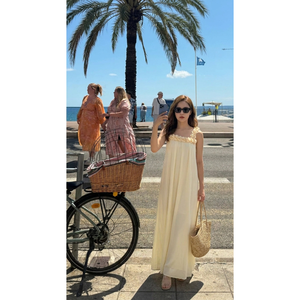 Robe longue décontractée pour femme, légère et douce, à motif floral, fabriquée au Vietnam, vêtements personnalisés d'usine, OEM - Product Image 1