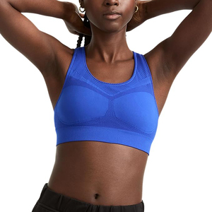 High Impact Performance <b>Blue</b> Sports <b>Bra</b> for Women Shockproof Seamless Gym Running Workout Crop Top - Product Image 1