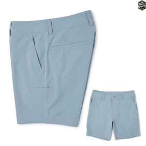 Men's <b>Light</b> Blue Bermuda Shorts Mid Waist Quick Dry Oxford Fabric Casual Style With Pockets - Product Image 1