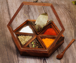 Boîte à épices en bois de haute qualité, conteneur décoratif en bois, boîte de rangement pour épices en bois - Product Image 6