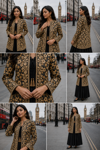 Chaqueta de Invierno para Mujer con Diseño Suzani Bordado a Mano, Tela Blanca, Regalo para Damas de Honor o Ropa de Mujer, Venta al Por Mayor OEM ODM - Product Image 4