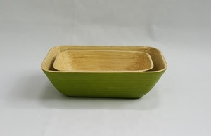 Juego de 2 juegos de vajilla de bambú hilado rectangular ecológico al por mayor de alta calidad, juego de cocina hecho en Vietnam - Product Image 2