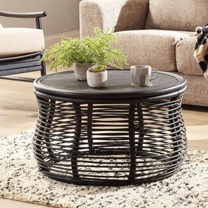 Mesa de centro negra de ratán de excelente calidad para dormitorio y sala de estar, costos al por mayor - Product Image 3