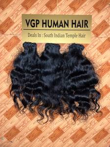 ผมมนุษย์แท้เรมี่ผมดิบแบบอินเดียผมหยิก100% ผมทอแบบคู่ - Product Image 1