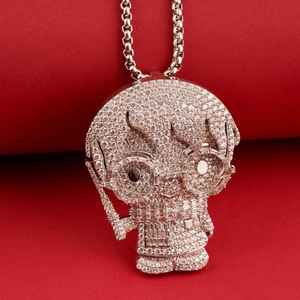 Colgante de Plata 925 Estilo Hip-Hop Personalizado con Moissanita VVS, Plata S925, Pasa Prueba de Diamante, Amuleto Único de Dibujos Animados - Product Image 4