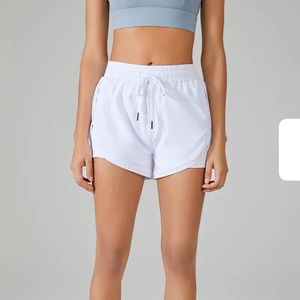 Nouveaux shorts en jean pour femmes, taille haute, avec boutons et fermetures éclair, poches, couleur bleu uni, OEM - Product Image 5