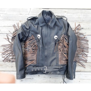 Chaqueta de Motociclista de Cuero Genuino de Alta Calidad, Estilo Nuevo, Vintage, Vaquero, Súper Suave, Transpirable, Resistente al Viento, Reversible y Ecológica - Product Image 1