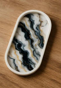 Handmade Resin Tray Contemporary Finish for Homes Offices Hotels and Event Presentation - Product Image 6