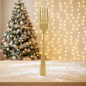 Flateware Cutlery Stainless Steel Eco Friendly Modern Fruit Dessert Spoon Cake Pick Fork Spoon Set Container Holder Home Fork - Product Image 4