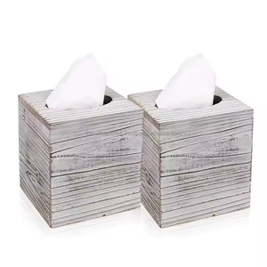 Elegante cubierta de caja de pañuelos de madera para tocador de baño y decoración de oficina para Baño, Dormitorio, oficina, Natural - Product Image 5