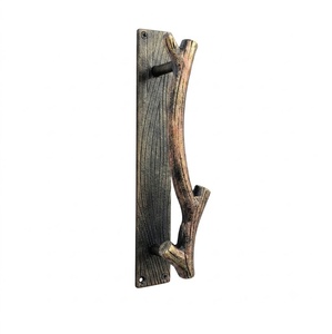 Poignée de portail en fer forgé galvanisé résistant à la rouille, design branche torsadée, installation facile, pour portails de 10 pieds - Product Image 1