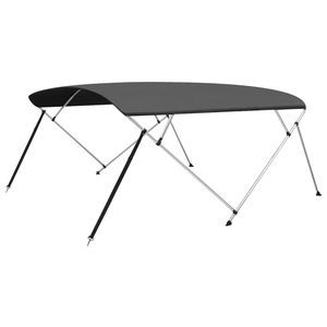 Cubierta de lona antracita para bote Bimini de 4 arcos, 95.7"x(90.6"-96.1")x53.9" - Product Image 2