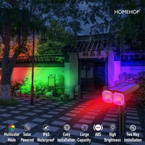 Lampes solaires Homehop pour l'extérieur, étanches, 10 LED, lampes décoratives pour la maison, le jardin, le paysage, le balcon et la pelouse, marche/arrêt automatique - Product Image 5