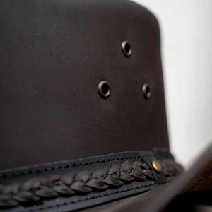 Best Quality Handcrafted Leather Cowboy Hat Premium Leather Adjustable Size Breathable-for Winter - Product Image 2