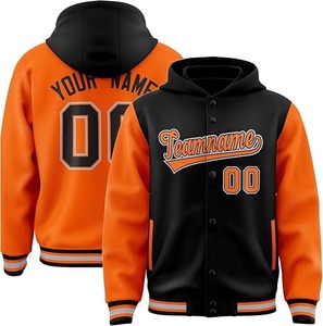 แจ็คเก็ตเบสบอลแบบ Letterman สำหรับผู้ชาย คุณภาพสูง ผลิตตามสั่ง OEM ปักลายตามต้องการ แขนยาว ป้องกันลม - Product Image 5