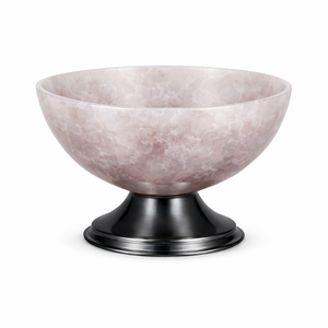 Bol élégant en marbre bleu et blanc avec base noire en résine, bol décoratif pour la décoration moderne de la maison et du bureau, prix de gros - Product Image 2