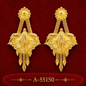 Pendientes redondos de estilo vintage con cuentas colgantes – Joyería de moda en tono dorado y plateado 55150 - Product Image 1