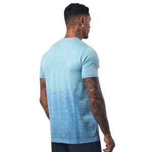T-shirt dégradé bleu ciel pour homme, décontracté, à manches courtes, col rond, vêtement de sport léger et respirant, idéal pour l'été et le quotidien - Product Image 2