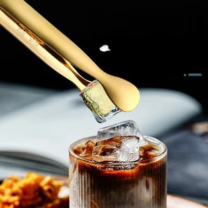 Pince à glace de luxe en acier inoxydable – Accessoire de service de glace haut de gamme pour bar à boissons moderne, restaurant et cuisine - Product Image 3