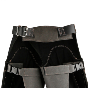 Top Trending Men's Handmade <b>Leather</b> Farrier Chaps Double <b>Tool</b> Pockets Lightweight Breathable Farrier Chaps - Product Image 4