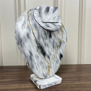 การแสดงเครื่องประดับสร้อยคอหนังวัวแบบกำหนดเองได้สำหรับการแสดงเครื่องประดับหน้าอกเครื่องประดับ - Product Image 4