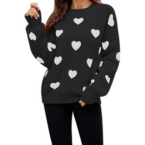 Pull d'hiver à col haut de couleur unie pour femmes, décontracté, confortable, tricoté, vente en gros de chandails sur mesure - Product Image 2