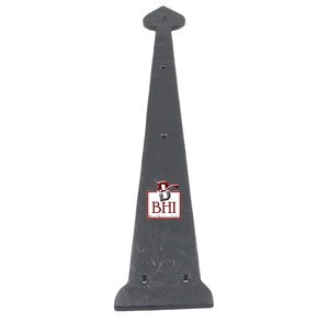 CHARNIÈRE AVANT DE SANGLE EN FONTE Finition noire mate Quincaillerie en fonte robuste pour charnière avant de sangle de porte de porte - Product Image 2