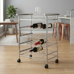 Porte-bouteilles en métal à 5 niveaux de qualité OEM, meuble de rangement pour la cuisine, fabriqué à Taïwan, qualité supérieure, meubles de rangement pour la maison pour eBay - Product Image 1
