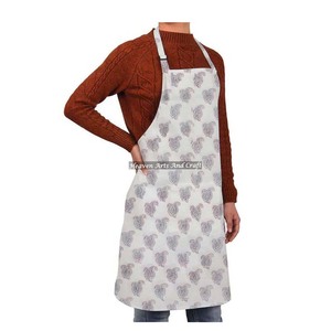 <b>Chef</b> <b>Aprons</b> Indian Block-Printed 100% Breathable Kitchen <b>Apron</b> For Sale For <b>Chefs</b> Home Restaurants Hotels - Product Image 4
