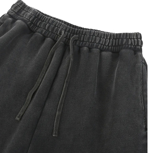 กางเกงวอร์มขาตรงทรงหลวม 360GSM สำหรับฤดูหนาว สไตล์ไฮสตรีท สีซีดแบบซันเฟด ซักล้างแล้ว มีเชือกผูกเอว ผ้าฟลีซ  รับสกรีนโลโก้ได้  แบบยูนิเซ็กส์ - Product Image 6